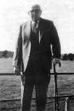 The late Mr Otto Bjerring on the sundeck of his home.